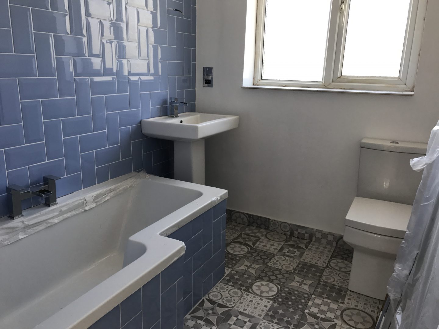 Blue and Grey Bathroom